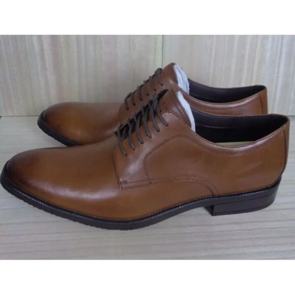 Cole Haan‎ Modern Essentials Plain Toe Oxford Shoe British Tan Mens Size 13 - Picture 2 of 9